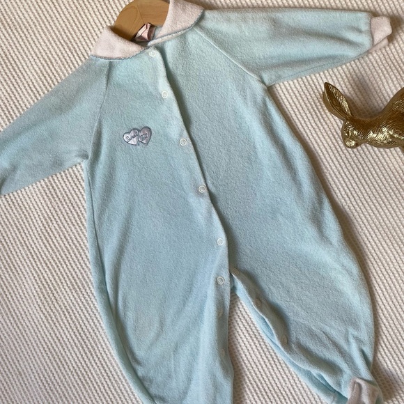 Other - Vintage Baby Blue One Piece with Heart Detail